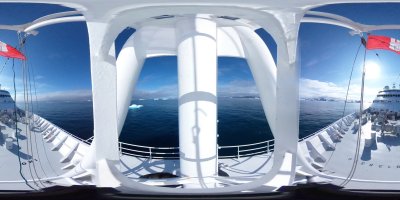Panoramablick Bug MS Hamburg Grönland Icefjord
