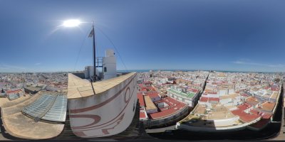 Panoramablick vom Torre Tavira in Cadiz 15.05.2019
