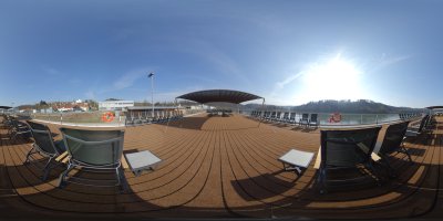 Sonnendeck MS Adora Blick von der Mitte