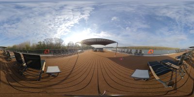 Sonnendeck MS Adora morgens hinten