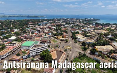 Antsiranana Madagascar aerial views and MS Hamburg