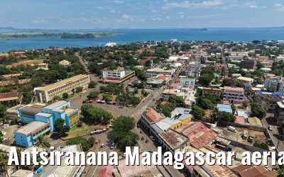 Antsiranana Madagascar aerial views and MS Hamburg