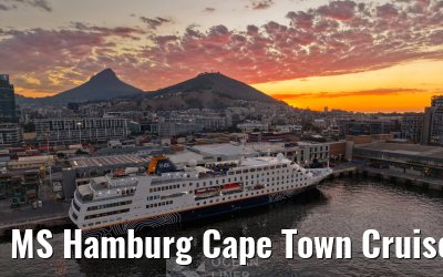 MS Hamburg Cape Town Cruise Terminal after sunset