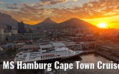 MS Hamburg Cape Town Cruise Terminal sunset