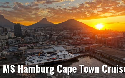 MS Hamburg Cape Town Cruise Terminal sunset