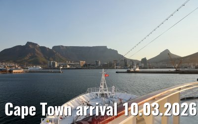 Cape Town arrival 10.03.2026