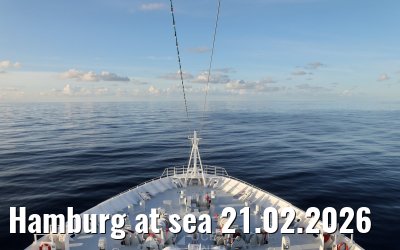 Hamburg at sea 21.02.2026
