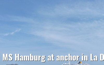 MS Hamburg at anchor in La Digue, Seychelles 24.02.2026
