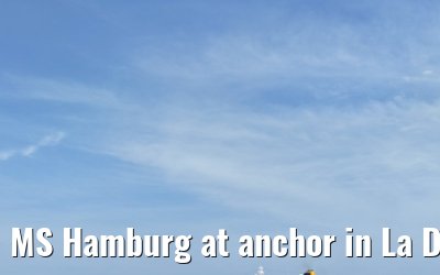 MS Hamburg at anchor in La Digue, Seychelles 24.02.2026