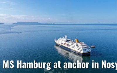 MS Hamburg at anchor in Nosy Be, Madagascar