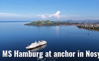 MS Hamburg at anchor in Nosy Be, Madagascar