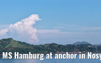 MS Hamburg at anchor in Nosy Be, Madagascar