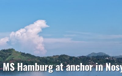 MS Hamburg at anchor in Nosy Be, Madagascar
