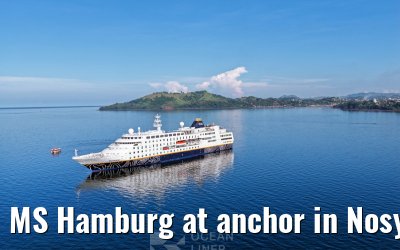 MS Hamburg at anchor in Nosy Be, Madagascar