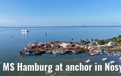 MS Hamburg at anchor in Nosy Be, Madagascar