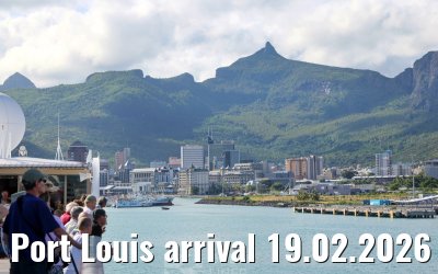 Port Louis arrival 19.02.2026