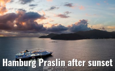 Hamburg Praslin after sunset