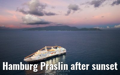 Hamburg Praslin after sunset