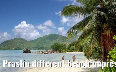 Praslin different beach impressions