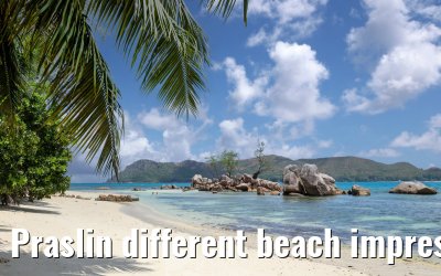 Praslin different beach impressions