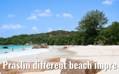 Praslin different beach impressions