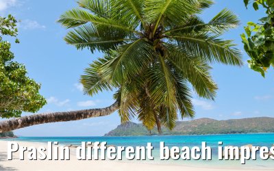 Praslin different beach impressions