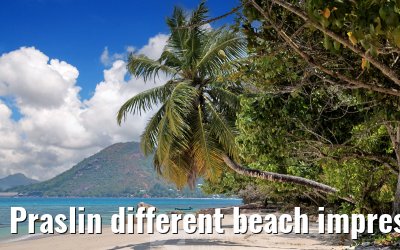 Praslin different beach impressions