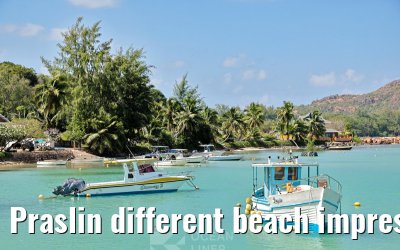 Praslin different beach impressions