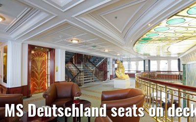 MS Deutschland seats on deck 7 above the atrium