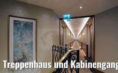 Treppenhaus und Kabinengang Oriondeck MS Anesha