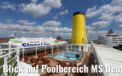 Blick auf Poolbereich MS Deutschland 07.06.2015