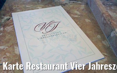 Karte Restaurant Vier Jahreszeiten MS Deutschland