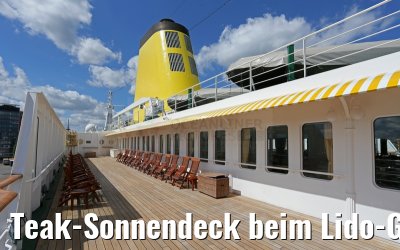 Teak-Sonnendeck beim Lido-Gourmet MS Deutschland 07.06.2015