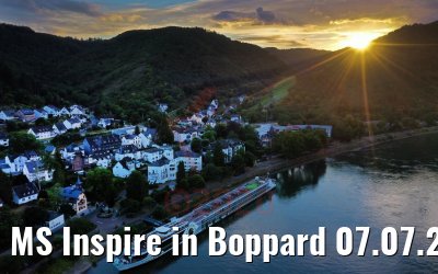 MS Inspire in Boppard 07.07.2020 Sonnenuntergang