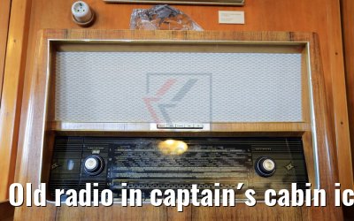 Old radio in captain´s cabin icebreaker Krasin St. Petersburg