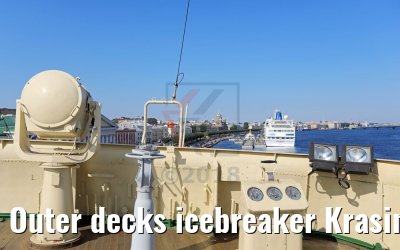 Outer decks icebreaker Krasin St. Petersburg