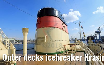 Outer decks icebreaker Krasin St. Petersburg