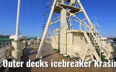 Outer decks icebreaker Krasin St. Petersburg
