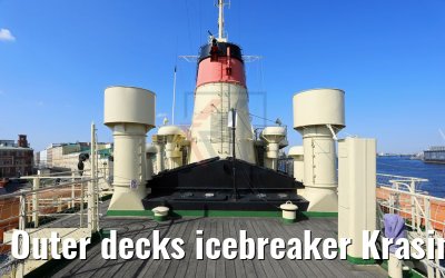 Outer decks icebreaker Krasin St. Petersburg