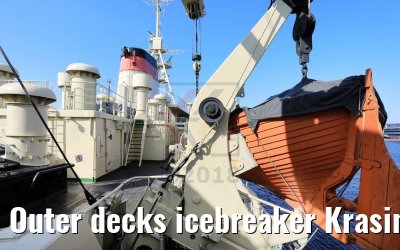 Outer decks icebreaker Krasin St. Petersburg