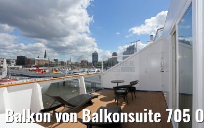Balkon von Balkonsuite 705 Ocean Diamond