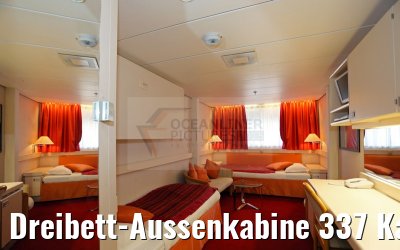 Dreibett-Aussenkabine 337 Kat. H Ocean Diamond