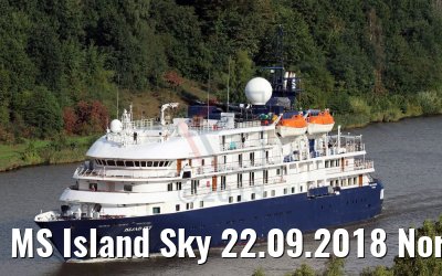 MS Island Sky 22.09.2018 Nord-Ostsee-Kanal Passage (Photo: K.Kaulfuss)