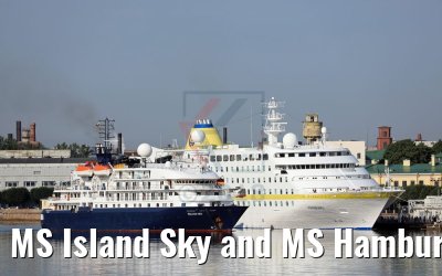 MS Island Sky and MS Hamburg St. Petersburg 13.07.2018