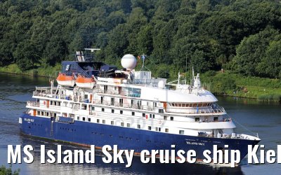 MS Island Sky cruise ship Kiel Canal transit 19.07.2017