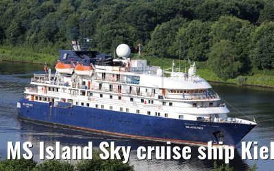MS Island Sky cruise ship Kiel Canal transit 19.07.2017