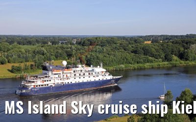 MS Island Sky cruise ship Kiel Canal transit 19.07.2017