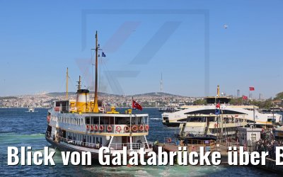 Blick von Galatabrücke über Bosporus Istanbul 09.05.2022