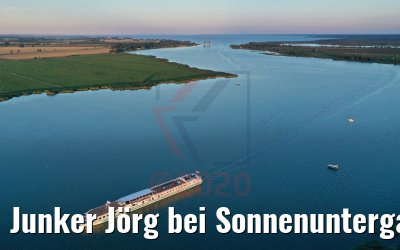 Junker Jörg bei Sonnenuntergang vor Zecheriner Brücke 06.08.2020