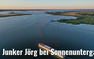 Junker Jörg bei Sonnenuntergang vor Zecheriner Brücke 06.08.2020